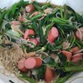 クック00Q0QZ☆'s cooksnap of when they made 空芯菜とウインナーのオイスター炒め.