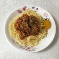 puniＫ's cooksnap of when they made ☆野菜が多い！スパゲティーミートソース♪.