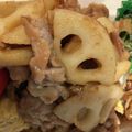 やーしー's cooksnap of when they made ぜひお弁当に！豚肉とレンコンの甘辛おかず.