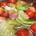 makiko_05's cooksnap of when they made 『ザクザク』レタスの＊BLTスープ＊.