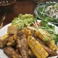 真流藻's cooksnap of when they made 鶏とトウモロコシのスパイシーポン照り.