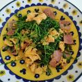 ハニイとムサシ's cooksnap of when they made ☆豆苗とベーコンの卵炒め☆.