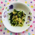 チェックのミニくま's cooksnap of when they made ほうれん草・キャベツといり卵のごまあえ♪.