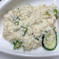 Erk_t's cooksnap of when they made 離乳食完了期・オクラときゅうりの白和え丼.