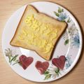 葵＊＊'s cooksnap of when they made マヨネーズでメッセージトースト♪.