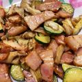 クックTGFWUU☆'s cooksnap of when they made ズッキーニと舞茸ベーコンの醤油マヨ炒め.