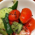 biss-love's cooksnap of when they made 簡単トマトきゅうり.