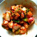pchan♪'s cooksnap of when they made ごま油が香る旬のキュウリタコキムチ.