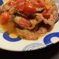 しゅうゆうけいはる母's cooksnap of when they made トマトの酸味が美味しい！豚肉の生姜焼き.