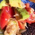 kurozata's cooksnap of when they made 鶏とアボカドとトマトのさっぱりごまラー油.