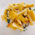 北あるぷす's cooksnap of when they made とうもろこしとほうれん草の白和え.