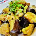 U☆kaoru's cooksnap of when they made ☺鶏皮とナスのにんにく炒め煮☺.