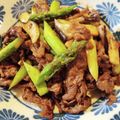 Unaken's cooksnap of when they made 牛肉とアスパラのオイスター炒め.