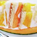mizukymama's cooksnap of when they made ヘルシー鮮やか☆丸ごとメロンケーキ.