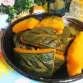 虹色♪︎ちゅーりっぷ's cooksnap of when they made きゅうりや南瓜の木の葉飾り切り.