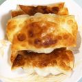 ミッキーこむぎ's cooksnap of when they made ササミのシソチーズ餃子の皮巻焼.