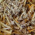 momonaomam's cooksnap of when they made 豚肉とごぼうの甘辛炒め☆お弁当にも☆.