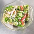 KAKO_KAKO's cooksnap of when they made かにかまとオクラの寒天寄せ.