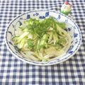 みかかめ's cooksnap of when they made 蒸し鶏ときゅうりのぶっかけうどん.
