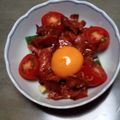 鶏皮坊主's cooksnap of when they made ローストビーフでユッケ.