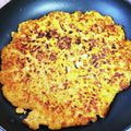ハチ8コロ8's cooksnap of when they made コーンと玉ねぎのチヂミ！甘くて美味♪.