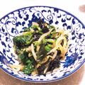 パグカップ's cooksnap of when they made ほうれん草もやしワカメ海苔ナムル♪︎.