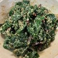 クウちゃ3's cooksnap of when they made ツルムラサキの胡麻マヨ和え.