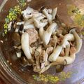 kiki☆♪☆'s cooksnap of when they made レンジ2分！無限しめじ（ツナ麺つゆごま油.