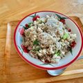 komutatata's cooksnap of when they made 大葉とちりめんじゃこの混ぜご飯。おにぎり.