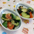 赤い電話's cooksnap of when they made トマトときゅうりのポン酢和え.