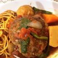 瀬戸ぽん's cooksnap of when they made ソースも野菜と美味しく♪煮込みハンバーグ.