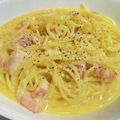 こぶたいち号's cooksnap of when they made 低脂肪乳で☆カルボナーラ.