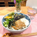 ⁂山暮らしわんこ⁂'s cooksnap of when they made 納豆、オクラ、とろろでﾈﾊﾞﾈﾊﾞうどん.