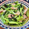 あーこ姐's cooksnap of when they made お弁当に♥小松菜とベーコンの炒め物.