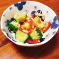 ミケ∩＾ω＾∩'s cooksnap of when they made 酸っぱくない！きゅうりとトマツナのサラダ.