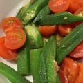 wamiya's cooksnap of when they made オクラとトマトのおかか合え.
