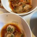 m2r3's cooksnap of when they made よもぎの豚肉ロールトマトソース煮.