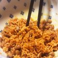 くまノン兵衛's cooksnap of when they made 秒殺おつまみ！チキンラーメン×納豆×卵.