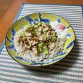 たつよん＠４４４'s cooksnap of when they made 梅きゅうり納豆ささみのさっぱりうどん♪.