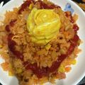 クック9P6O5D☆'s cooksnap of when they made 黄色いバラ❁の父の日オムライス.