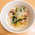 ★ぴよぴよ501★'s cooksnap of when they made 鶏皮で☆キャベツとニラのもつ鍋風☆.
