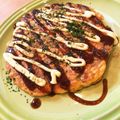 ゆっこの母's cooksnap of when they made 一人ランチに♪納豆ご飯のお好み焼き.