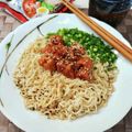 在宅勤務のおじさん's cooksnap of when they made 焼きとり冷やし氷あえ麺.