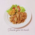 まあまま☆0403's cooksnap of when they made 簡単節約☆豚コマ肉のハンバーグ炒め。.