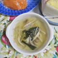 mmameco's cooksnap of when they made きのことわかめの中華スープ.