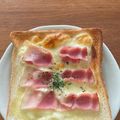chikinda's cooksnap of when they made ＃ベーコンチーズマヨトースト.