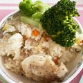 ぽちゃすけ's cooksnap of when they made 炊飯器で副菜も一緒に♡絶品エビピラフ.