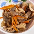 みるきー☆クック's cooksnap of when they made 豚バラごぼうとこんにゃくの甘辛炒め.