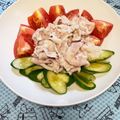 ぴんく０３１７'s cooksnap of when they made 超簡単！ふわふわ冷しゃぶサラダ！！.