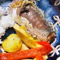 あたむ❤189's cooksnap of when they made ゴロゴロ野菜と鯖のカレー風味焼き.